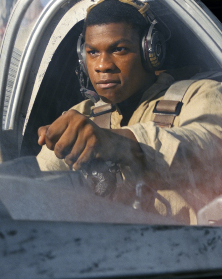 John Boyega plays Finn in "Star Wars: The Last Jedi." He says he's awed by his new stature and new roles.