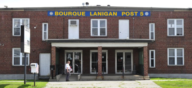 The former American Legion Hall, Bourque Lanigan Post 5, seen on Aug. 14 in Waterville.