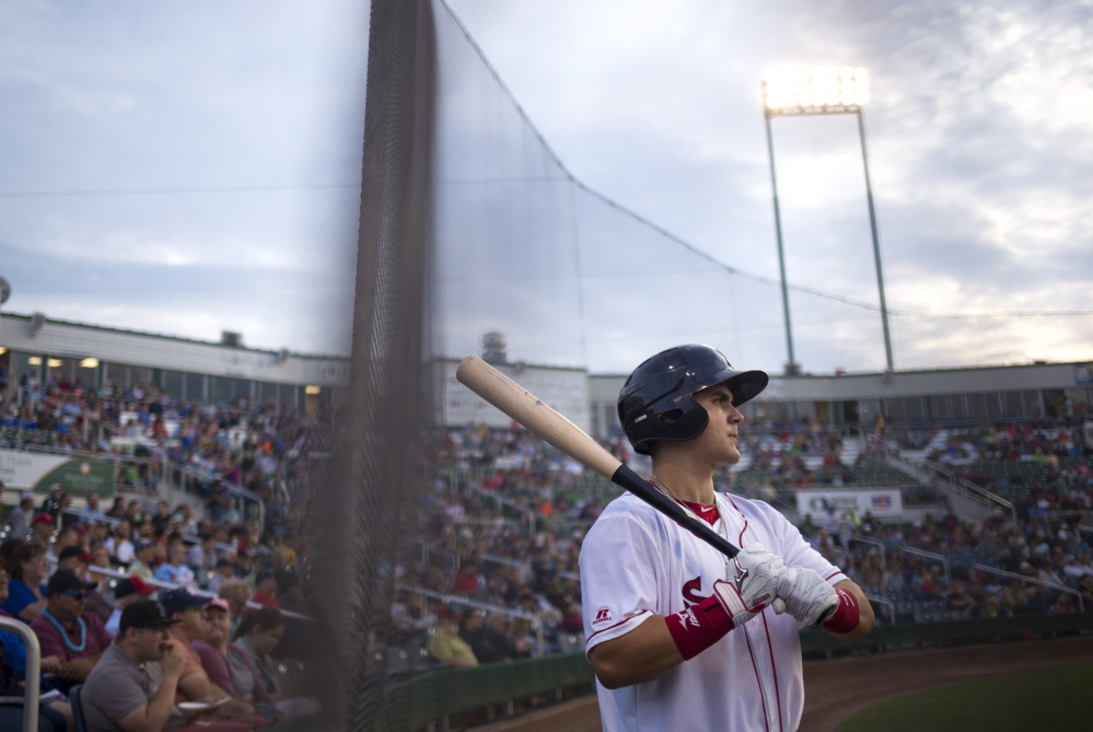 Michael Chavis was off the radar after hitting .237 in 2016, but now is atop the Red Sox prospects list after totaling 31 home runs last season between Class A Salem and the Double-A Portland Sea Dogs. Chavis, a third baseman, also is learning to play first base over the offseason.