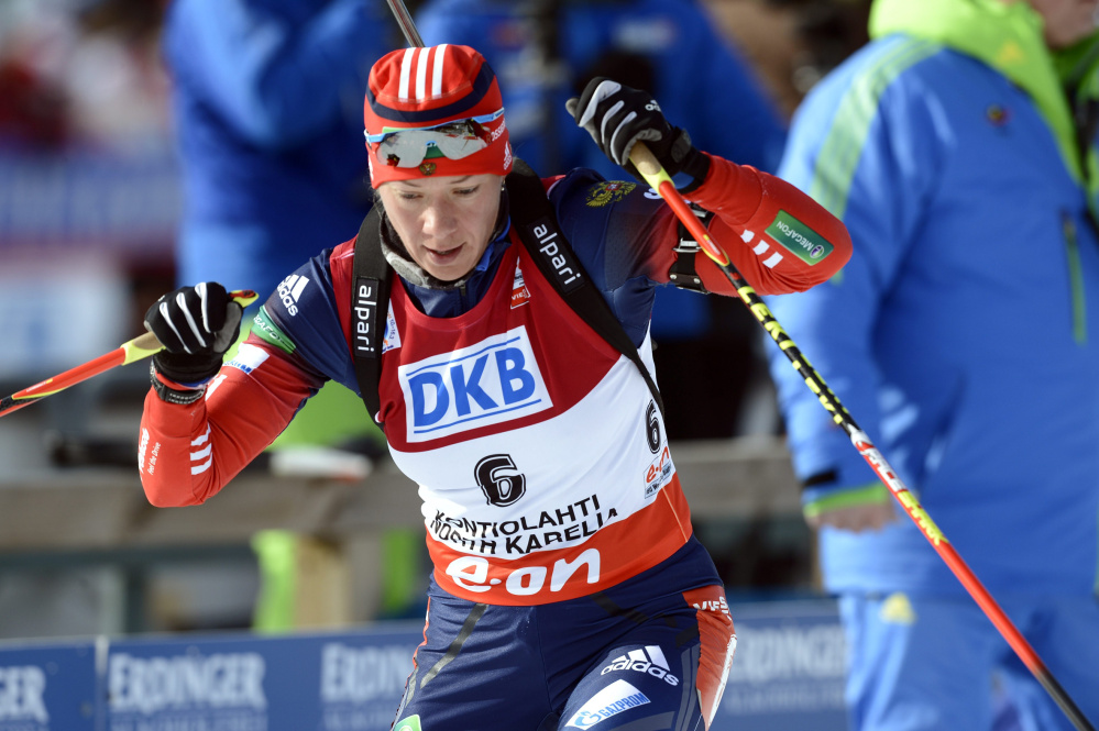 Olga Zaitseva, a silver medalist in the biathlon relay at the 2014 Sochi Games, is appealing her recent disqualification from that event and her lifetime Olympic ban.