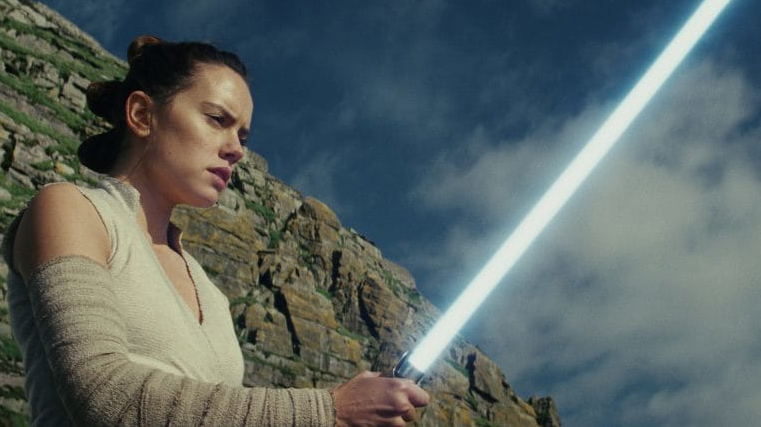 Daisy Ridley plays Rey in "Star Wars: The Last Jedi,"  which grossed $45 million in theaters Thursday.