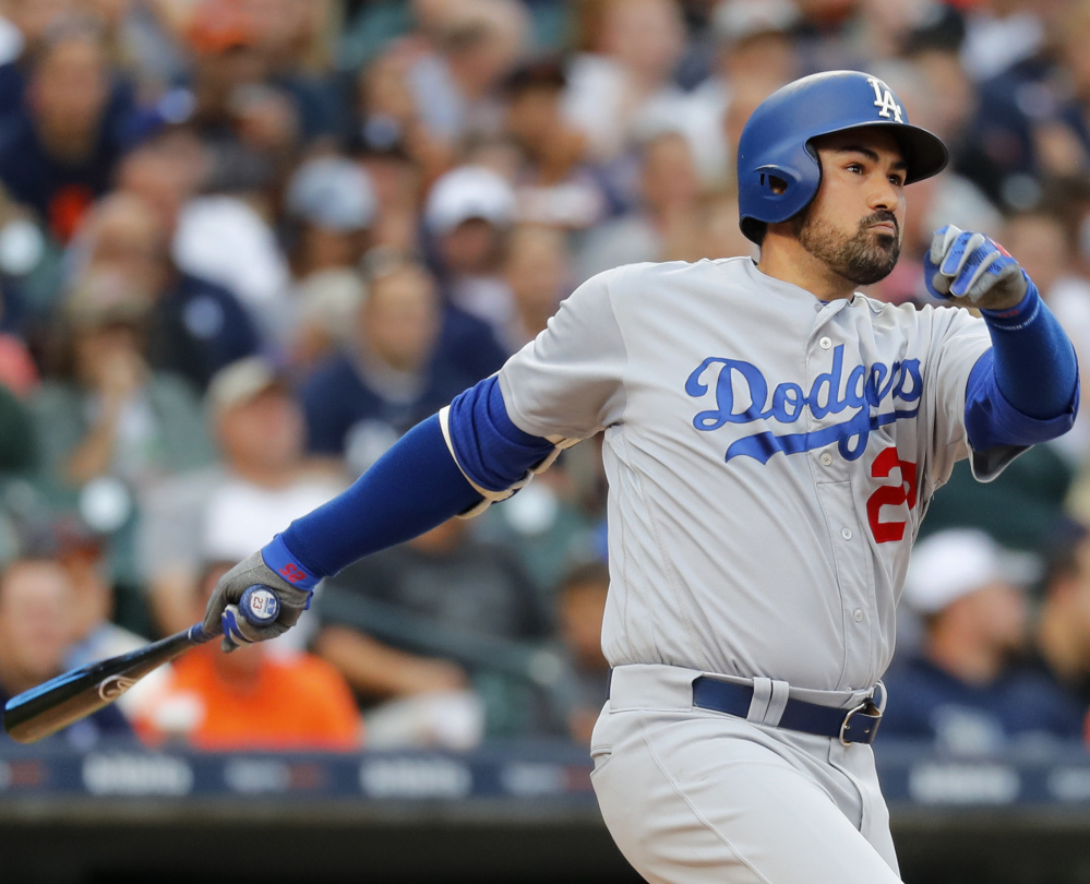 Adrian Gonzalez, who was traded from the Red Sox to the Dodgers in 2012, was formally released by Atlanta.