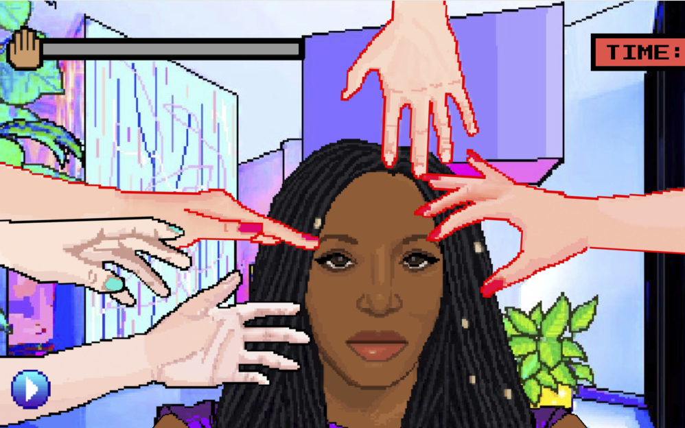 Online game "Hair Nah!" was inspired by Momo Pixel's experience with strangers trying to touch her hair without permission.