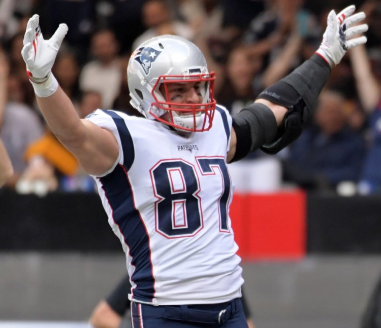 Since he entered the NFL in 2010, Patriots tight end Rob Gronkowski has more touchdown catches than any other receiver.