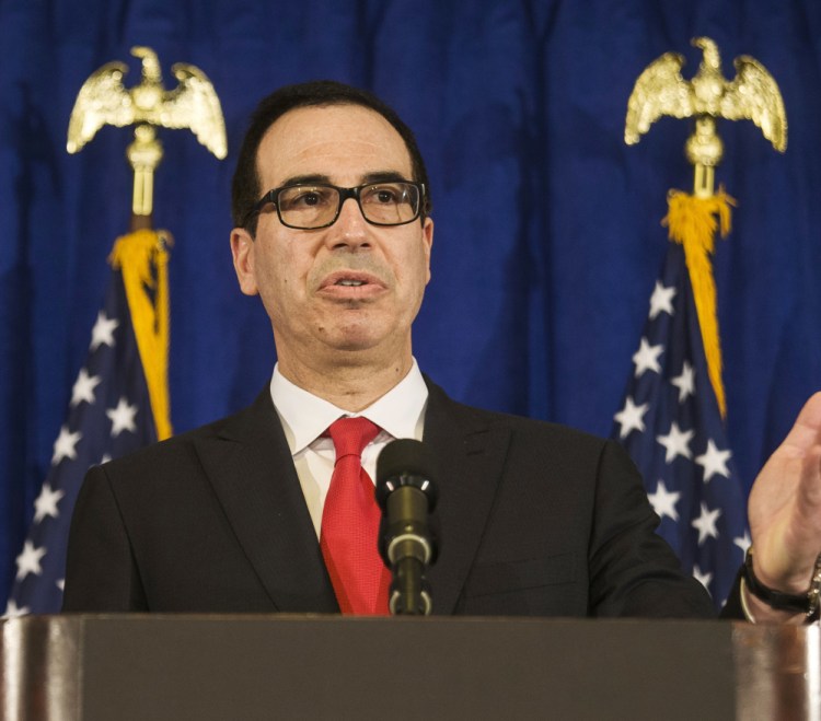 Authorities said a gift-wrapped box of horse manure addressed to Steven Mnuchin was found near his home in Los Angeles. 