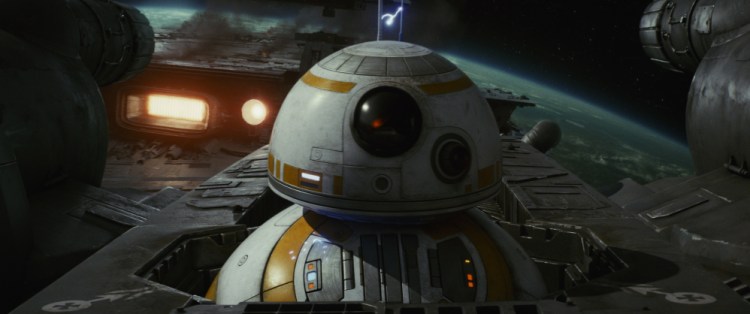 This image released by Lucasfilm shows BB-8 in "Star Wars: The Last Jedi."