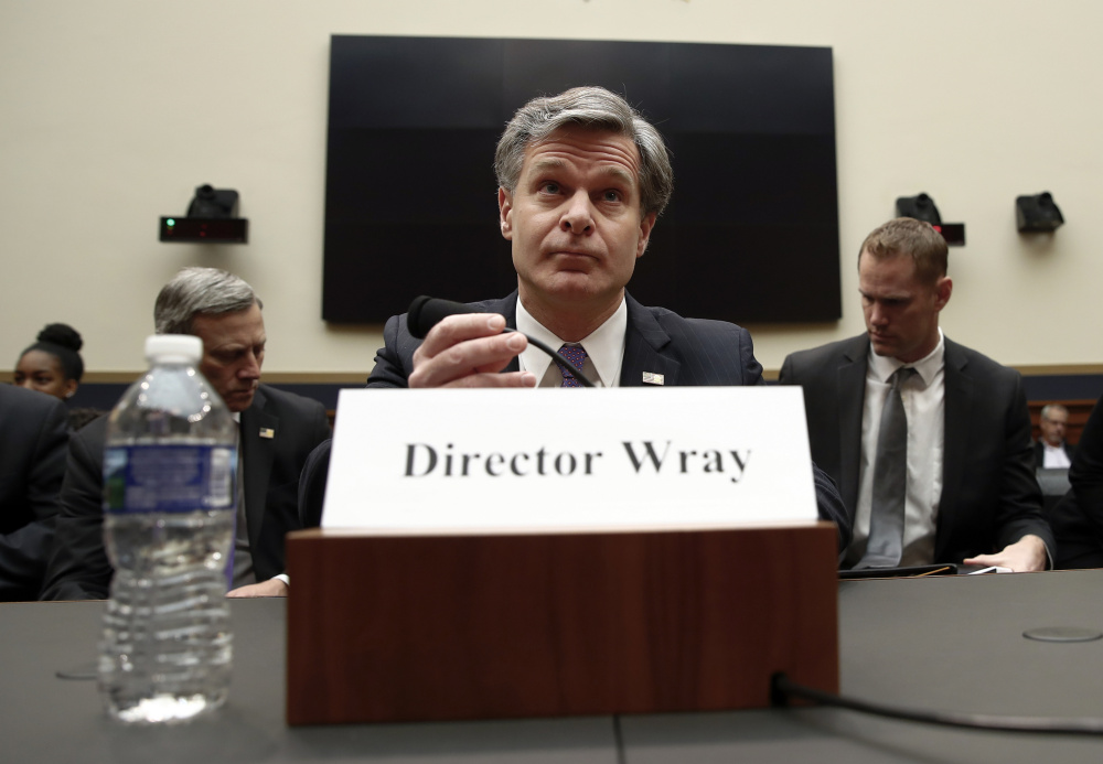 FBI Director Christopher Wray says radicalized extremists and lone wolves represent the greatest threat to the United States.