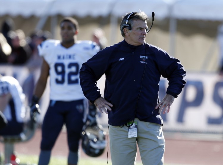 Jack Cosgrove won 129 games at the University of Maine, more than any coach in the program's history. Cosgrove, who stepped down in 2015, will become the new football coach at Colby College.