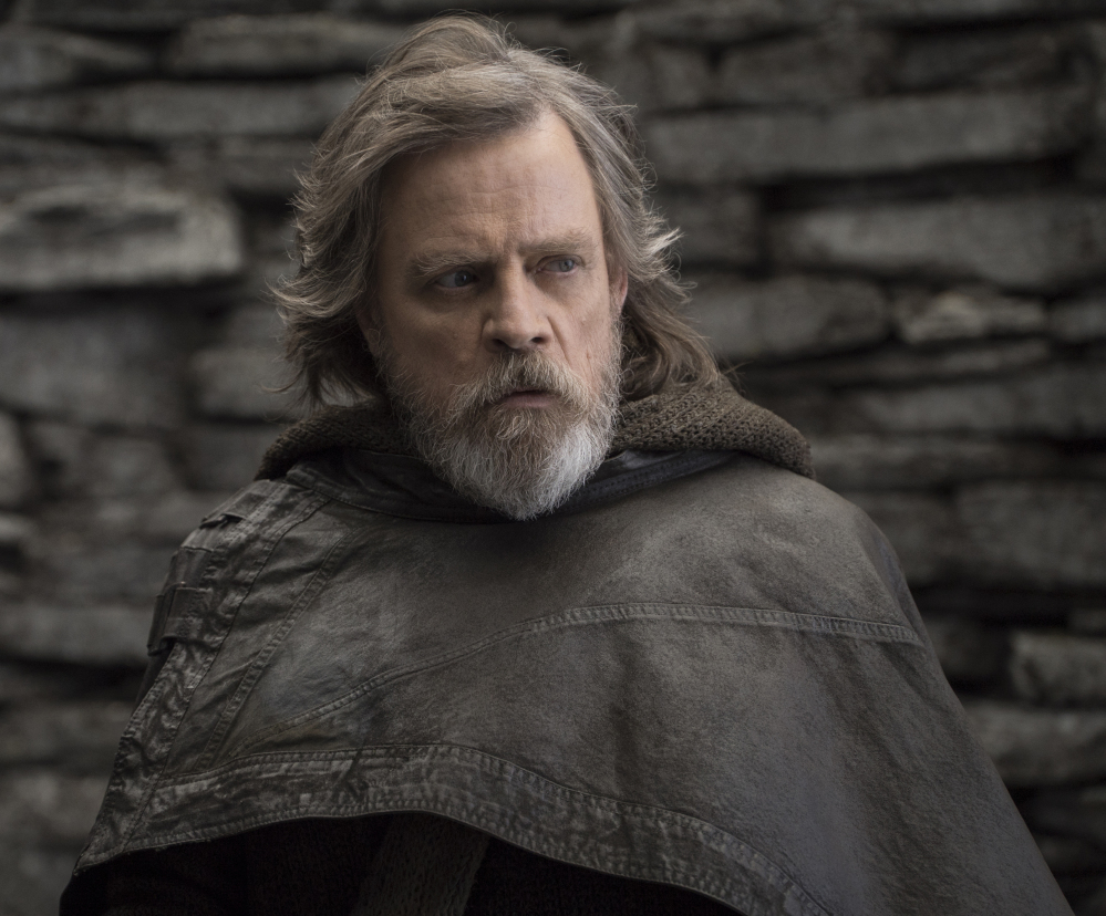 Mark Hamill plays Luke Skywalker in "Star Wars: The Last Jedi."