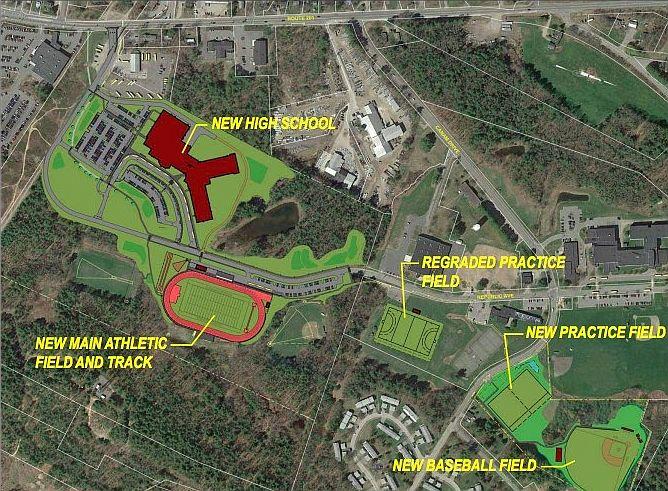 This visual shows placement of the new Mt. Ararat High School.