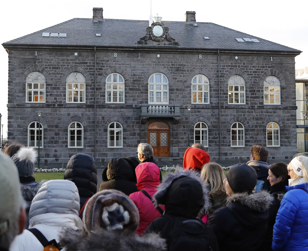 The Icelandic parliament, housed in the building above in Reykjavik, passed a law in June that requires companies to prove that their pay practices don't discriminate against women.