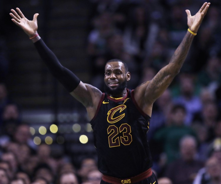 LeBron James of the Cleveland Cavaliers praised a Boston Celtics defense that limited his team to 88 points Wednesday night – a low for the season. Boston won, 102-88.