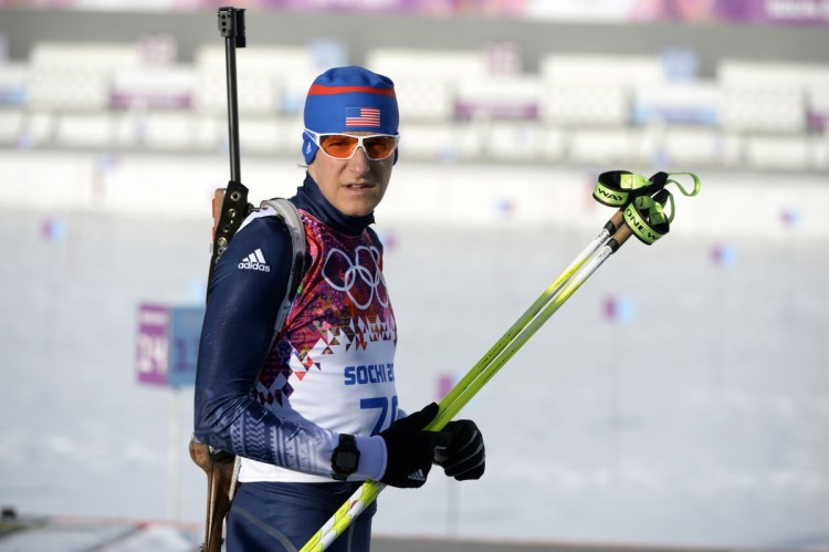 Maine native Russell Currier, shown competing in the men's individual biathlon at the 2014 Sochi Olympic Winter Games, earned his spot on the 2018 team on Saturday.