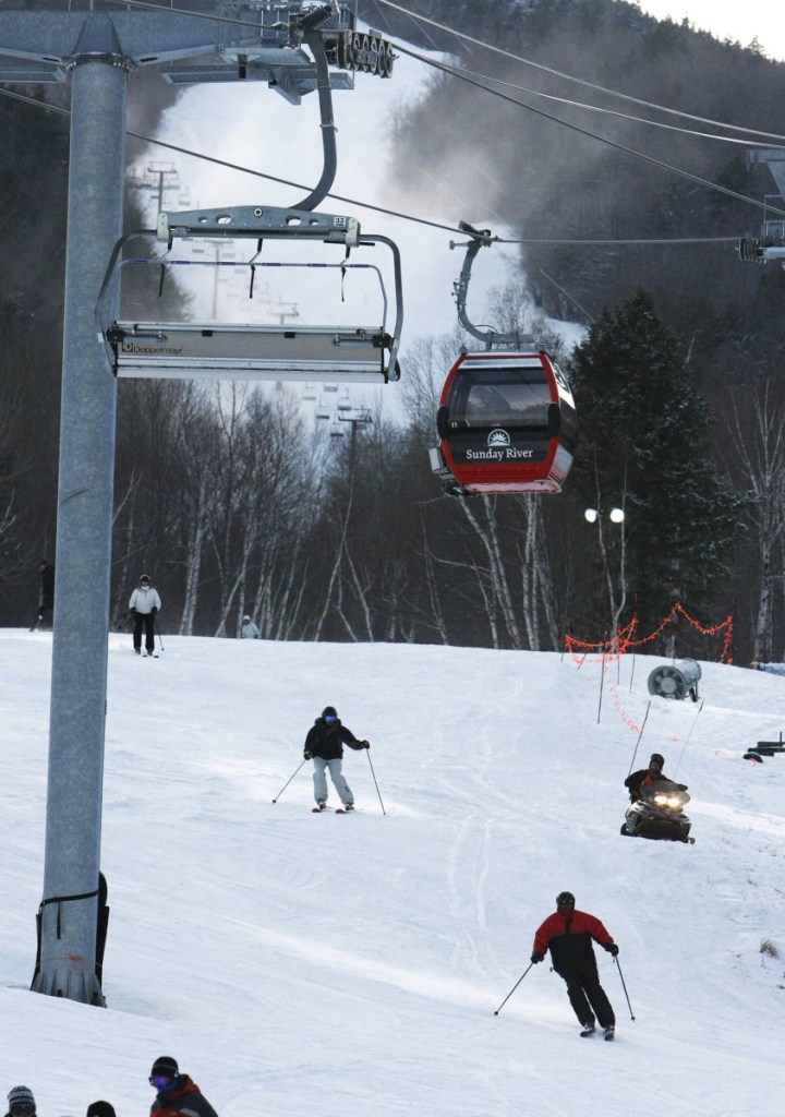A Sunday River spokeswoman said several teenagers apparently hiked up the mountain after the resort had closed for the day. Sledding and tubing aren't allowed on ski trails even when the resort is open.