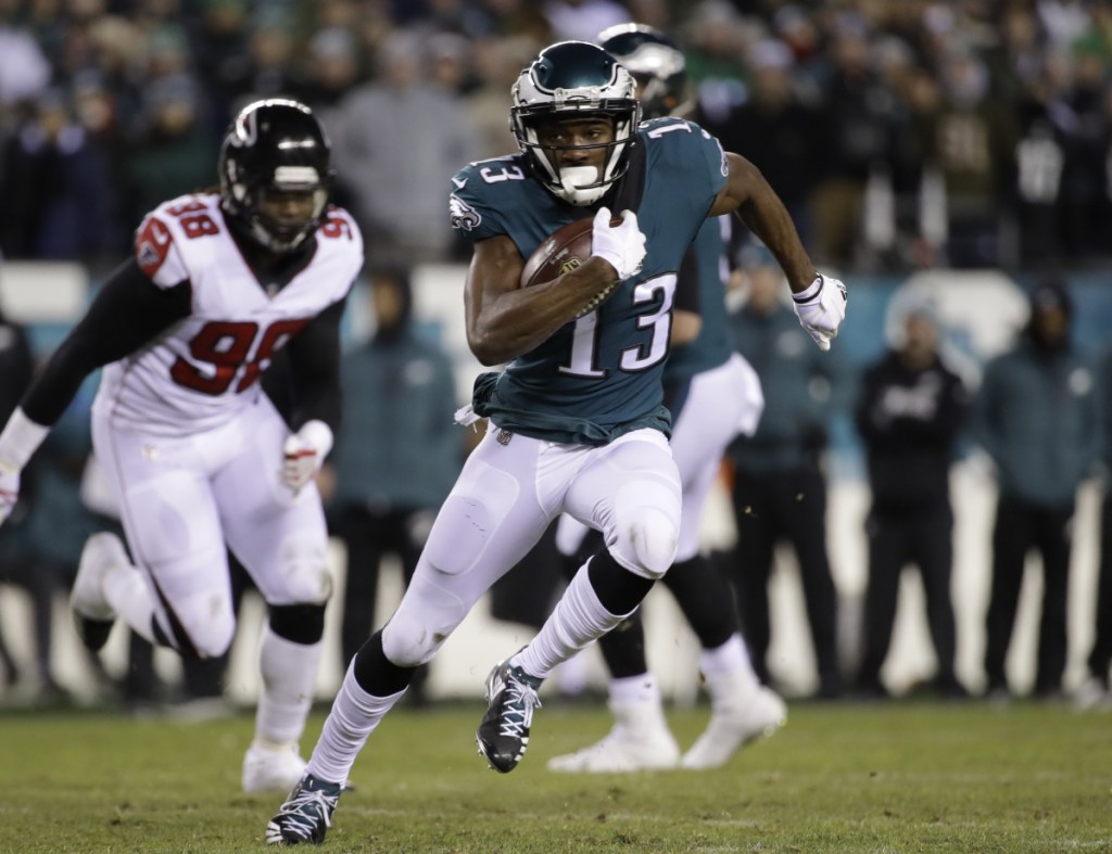 Wide receiver Nelson Agholor and the Eagles like to play an aggressive style of football and take chances. It has worked well this season with Philadelphia one win away from a trip to the Super Bowl.