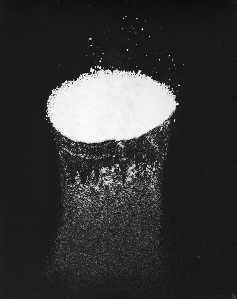 "Coal, Subterranean #10," gelatin silver print, photogram created from coal dust, 8 by 10 inches.