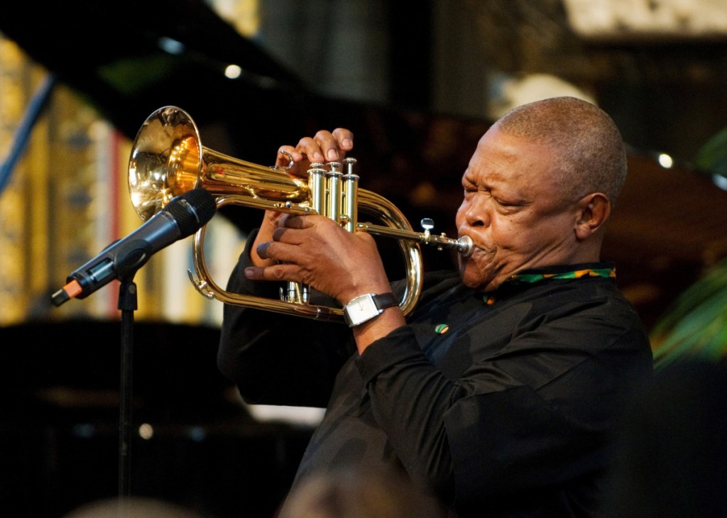 South African jazz musician Hugh Masekela performs during the Observance for Commonwealth Day service at Westminster Abbey in central London in 2012. A family statement issued on Tuesday, said the 78-year-old South African jazz musician and anti-apartheid activist diedin Johannesburg after a lengthy battle against prostate cancer.