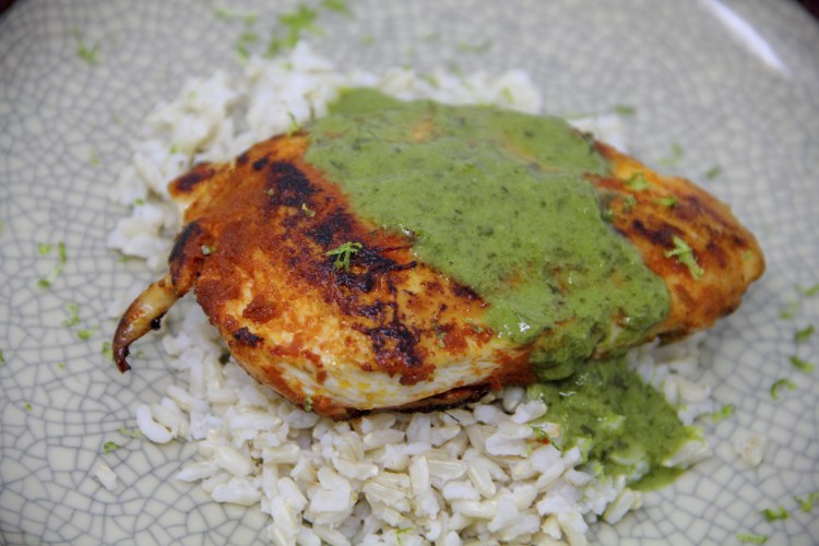 Use fragrant Thai curry paste as a rub right on thin chicken cutlets.