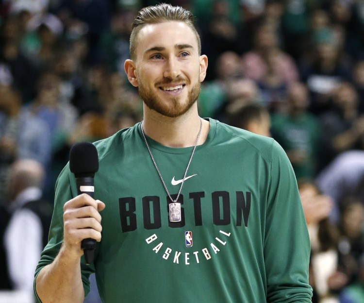 The Celtics still say Gordon Hayward will miss the rest of the season, but he continues to make strides in his comeback. Is he ahead of schedule? "Honestly I think it's too early to even tell that," says Danny Ainge.