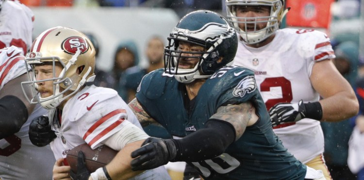 Defensive end Chris Long, has been a terror for the Eagles this season – just ask 49ers quarterback C.J. Beathard.