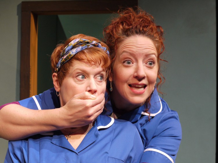 Amy Griffin and Annie Edgerton are cast as Irish home health care aides in "Fly Me to the Moon."