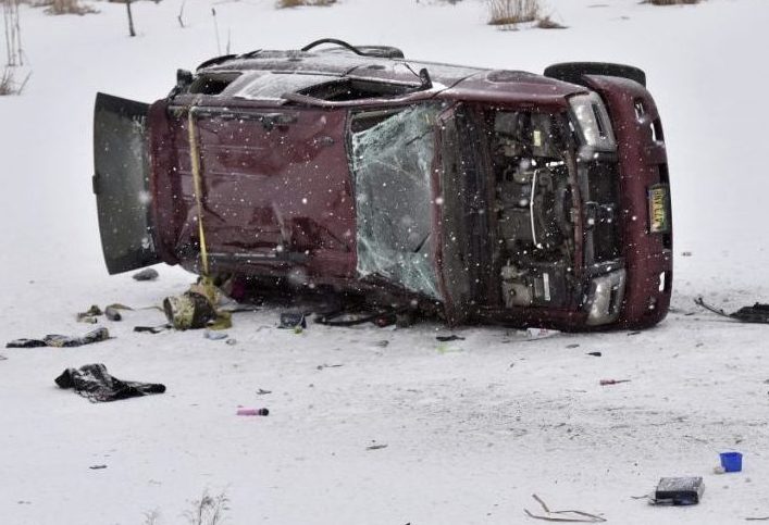 Desiree Strout, 27, of Canaan died from her injuries after her SUV hit black ice on Route 2 in Skowhegan and overturned.