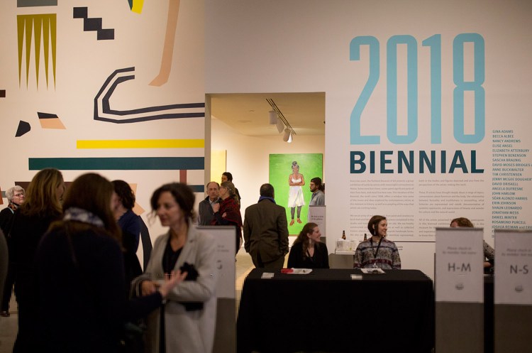 The Portland Museum of Art Biennial 2018 opening party was held on Thursday night. The exhibit features painting, photography, sculpture, quilting and more.