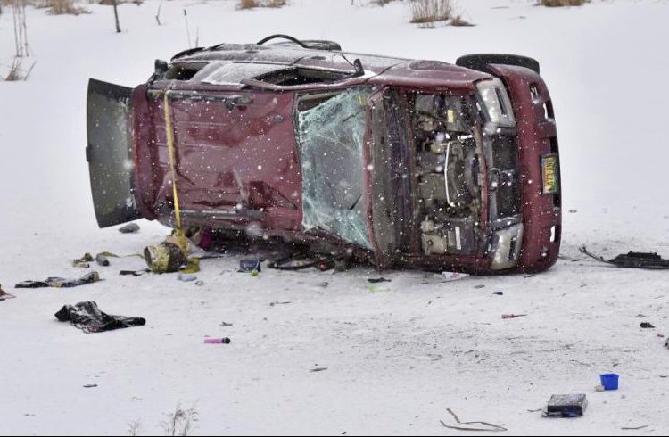 A pregnant woman died from her injuries when her SUV hit black ice on Route 2 in Skowhegan and overturned.