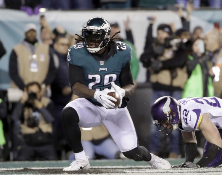 LeGarrette Blount, now with the Philadelphia Eagles, will seek Sunday night to become the leading rusher for winning Super Bowl team for the third time in four years. But his total in two title-game victories with the New England Patriots was a mere 71 yards.