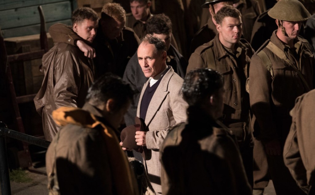 Mark Rylance in "Dunkirk," which tells the story of ordinary British citizens and a fleet of small private boats rescuing thousands of British troops from advancing German forces in World War II France.