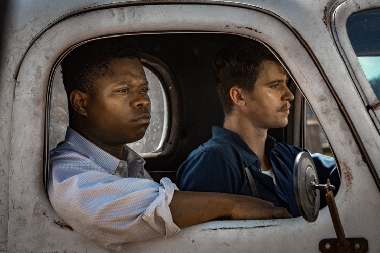 Jason Mitchell, left, and Garrett Hedlund in"Mudbound," set in the post-war 1940s, when segregation was the law of the land and the civil rights movement had yet to ignite.