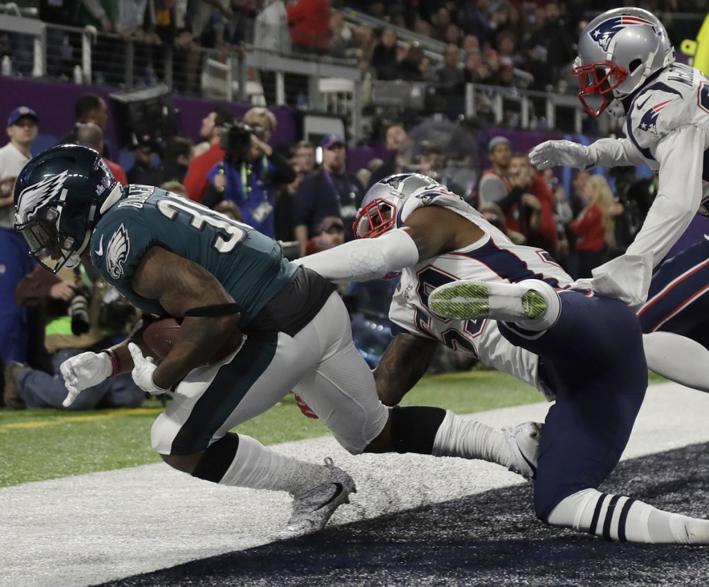 There was also a question whether Corey Clement completed the catch for a touchdown in the first half, but replay confirmed the called. The NFL catch rule will be rewritten this offseason.