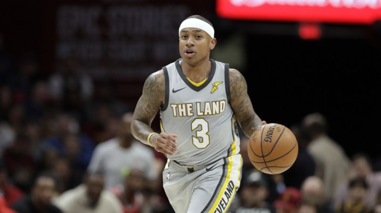 Isaiah Thomas's stay with the Cavaliers didn't last long, as the former Celtics guard was traded Thursday to the Lakers – one of three trades made by Cleveland before the NBA trade deadline. (Associated Press/Tony Dejak, File)