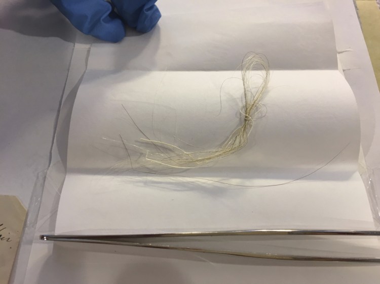 By George, that could be the first president's hair discovered in an envelope tucked in an old book at Union College.