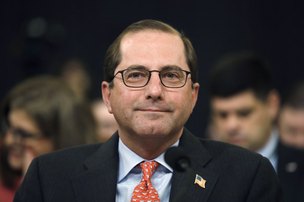 Health and Human Services Secretary Alex Azar attends a House Ways and Means Committee hearing on the FY19 budget on Feb. 14, on Capitol Hill in Washington.