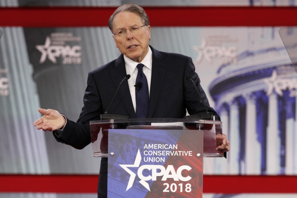 National Rifle Association Executive Vice President and CEO Wayne LaPierre, speaking at the Conservative Political Action Conference at National Harbor, Md., last week, called for Americans to "harden our schools" by posting armed guards and arming teachers.