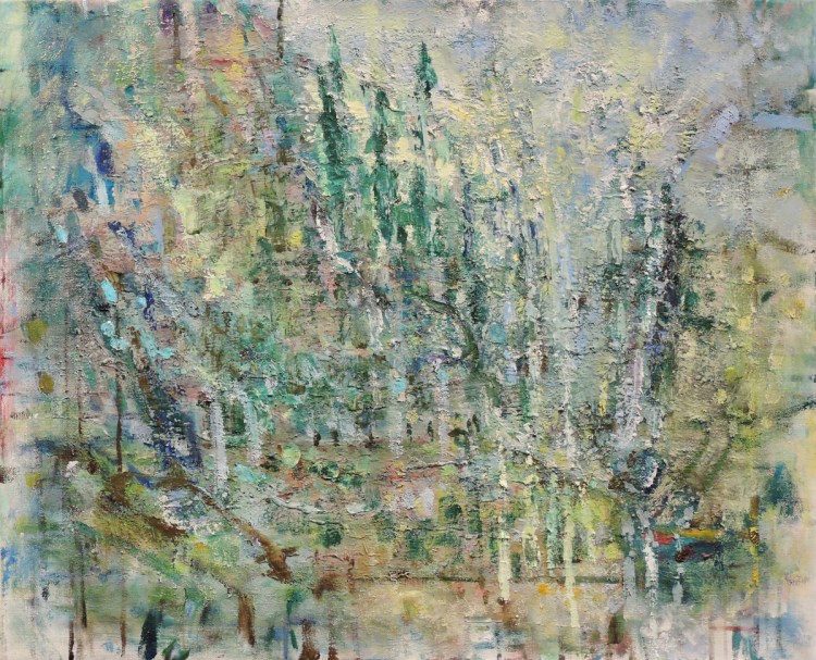 "In the Mountains," 2008, oil on linen. 