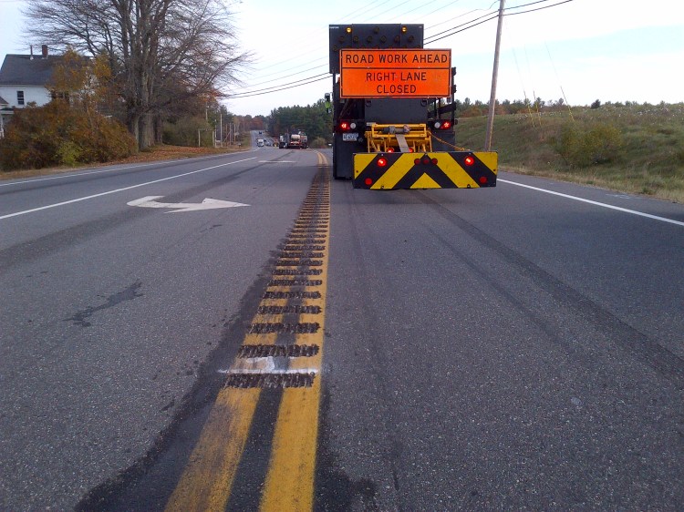 The Maine DOT’s 2018 plan for safety upgrades includes installing more rumble strips in the dividing lines on dangerous roads. 