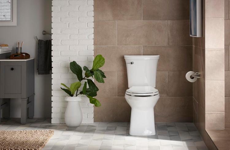 The Kohler-made Corbelle toilet with Revolution 360 flushing is designed to remain cleaner, longer.