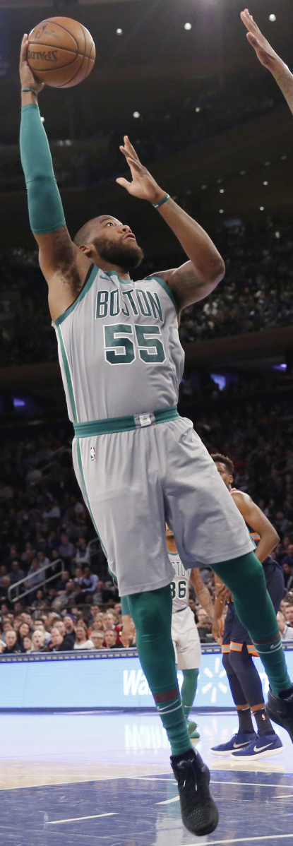 Greg Monroe didn't play Monday night for the Boston Celtics because Daniel Theis was having a strong game for the team, but given an opportunity Wednesday, he scored 14 points in 31 minutes of a victory.