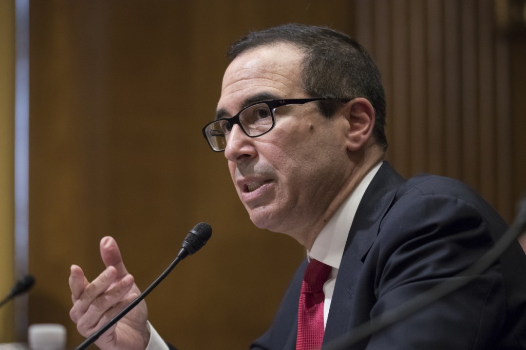 Treasury Secretary Steven Mnuchin Mnuchin, speaking before a congressional panel on Tuesday, said the administration's objective is to achieve a "fair and balanced" trading relationship with China. Associated Press/J. Scott Applewhite