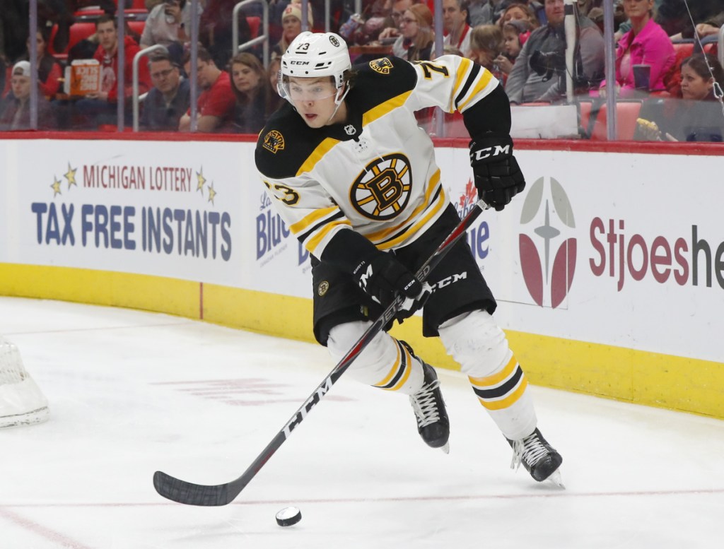 Bruins defenseman Charlie McAvoy will be out at least four weeks with a sprained MCL and it will be a challenge for the team to fill in for the talented rookie, who has 32 points.
