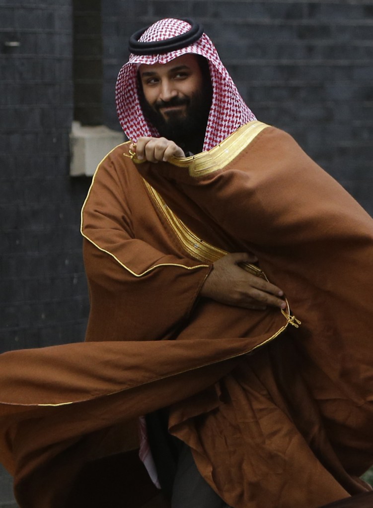 Saudi Arabia's Crown Prince Mohammed bin Salman arrives in London on Wednesday.