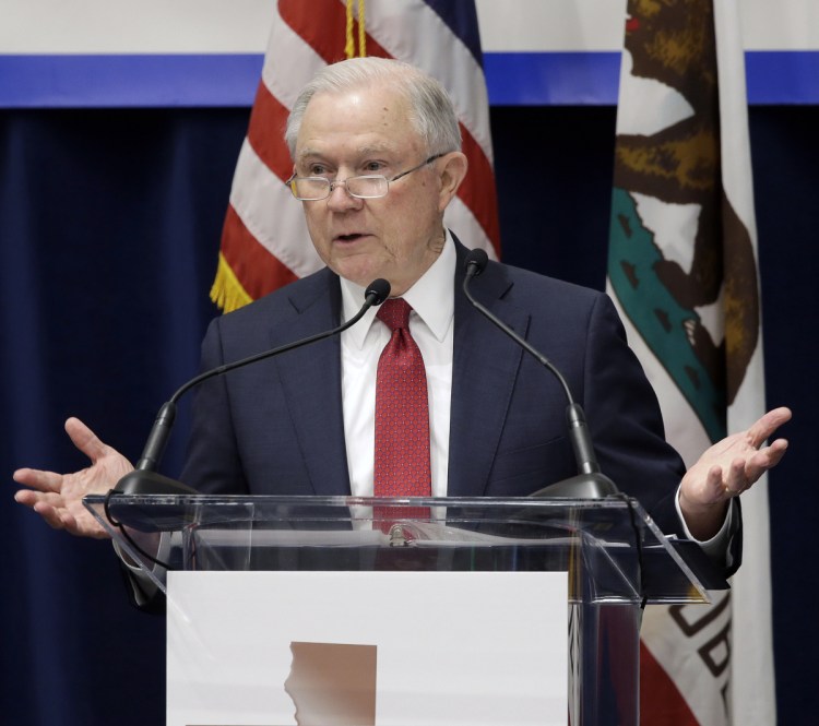Attorney General Jeff Sessions says U.S. attorneys in states where marijuana is legal can decide whether to prosecute users.

