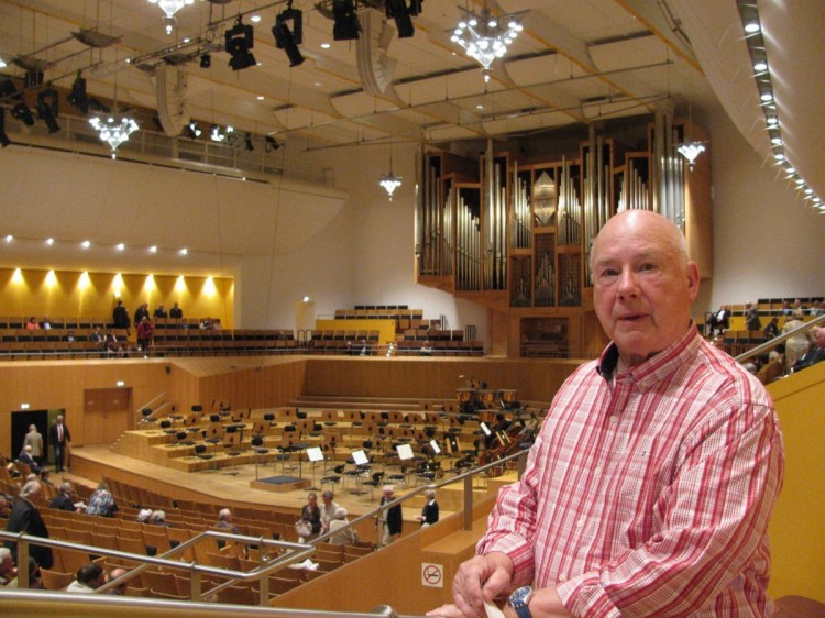 Allen Commeau, shown here at the Bamberg Symphony Orchestra Concert in Bamberg, Germany, donated $50,000 to the music program at Morse High School in Bath.