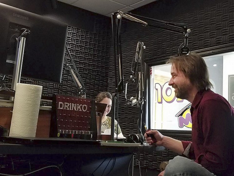 Cannabis Connection host Dawson Julia, who owns a medical marijuana shop in Unity, tapes the show's first installment. Alongside the radio host is Catherine Lewis, the director of Medical Marijuana Caregivers of Maine.