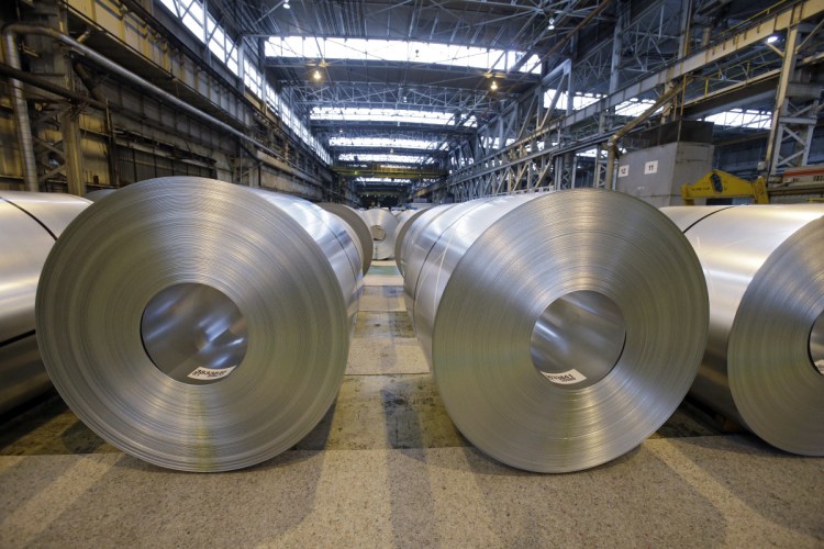Galvanized steel coils await shipment in 2013 at ArcelorMittal Steel's plant in Ohio. 