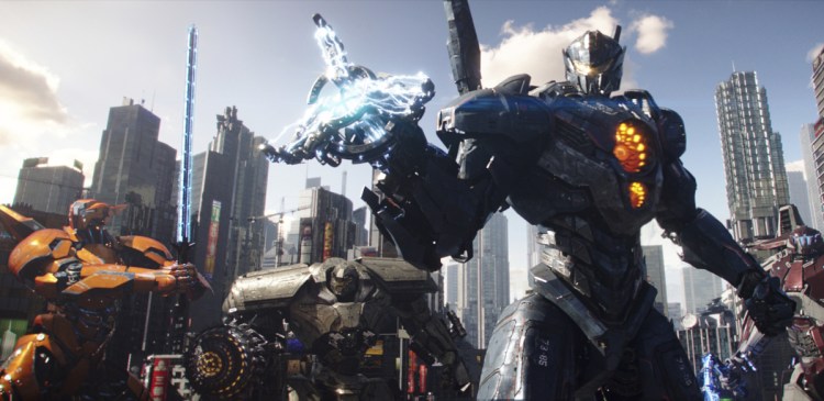 Image shows a scene from "Pacific Rim Uprising."