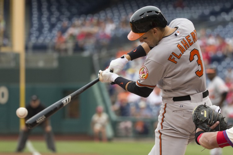 Ryan Flaherty spent the first six years of his major league career with the Baltimore Orioles. On Monday he signed with the Atlanta Braves. (AP Photo/Chris Szagola)