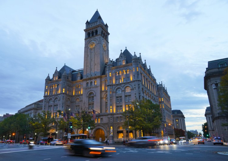 The Trump International Hotel in Washington, located less than a mile from the White House, has been a magnet for foreign dignitaries and D.C. insiders, and a symbol of the murky line between President Trump's political and business interests.